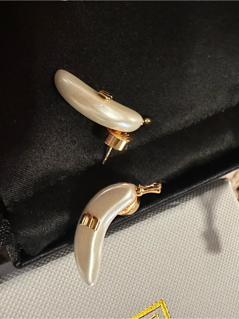 Miu Miu banana earrings
